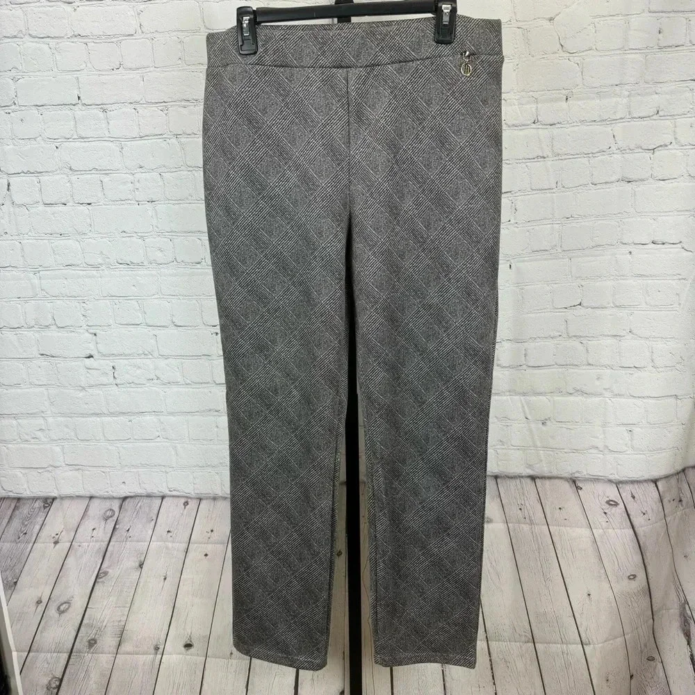 Tommy Hilfiger Plaid Pull On Stretchy Straight Leg Pants Size 16